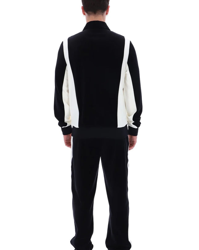 FILA Lazaro Velour Colour Black Jacket in Black / White Down
