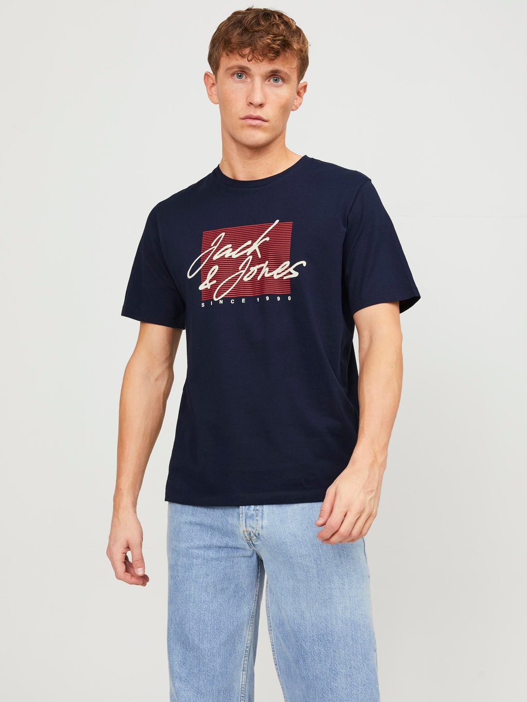 Jack & Jones Zuri Crew Neck Tee Navy Blue -