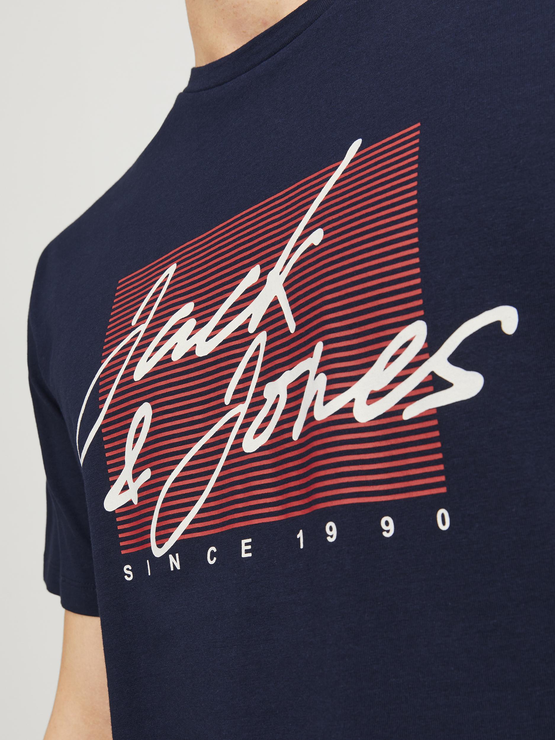 Jack & Jones Zuri Crew Neck Tee Navy Blue -