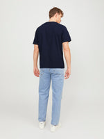 Carica l&#39;immagine nel visualizzatore di Gallery, Jack &amp; Jones Zuri Crew Neck Tee Navy Blue -
