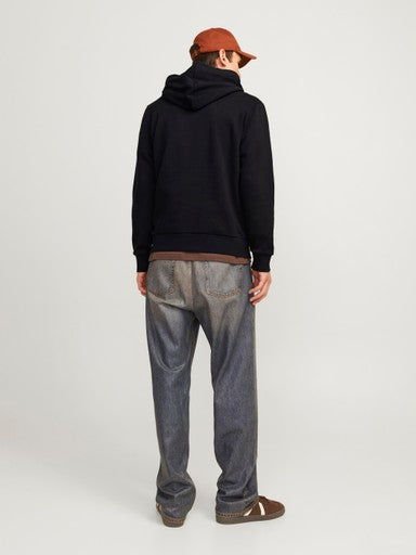 Jack & Jones Corp Logo Sweat Hoodie in Black