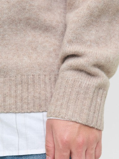 Jack & Jones Soho Ollie Knit Crew Neck Sweater in Beige