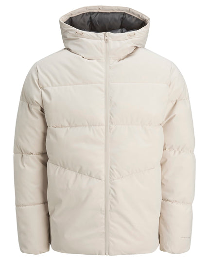 Jack & Jones Global Puffer Jacket Coat Ecru
