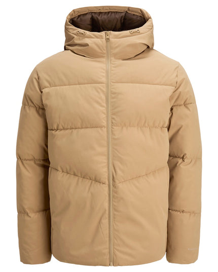 Jack & Jones Global Puffer Jacket Coat Tan