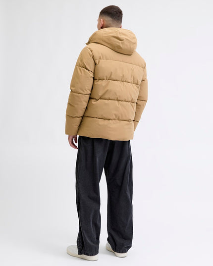Jack & Jones Global Puffer Jacket Coat Tan