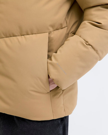 Jack & Jones Global Puffer Jacket Coat Tan