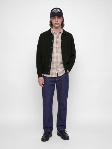 Jack & Jones Soho Ollie Knit Polo Cardigan in Black