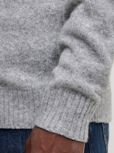 Jack & Jones Soho Ollie Knit Polo Cardigan in Grey