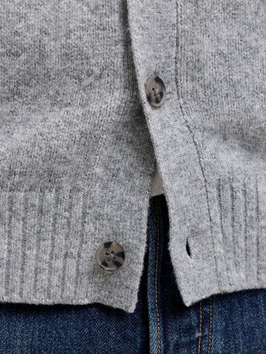 Jack & Jones Soho Ollie Knit Polo Cardigan in Grey