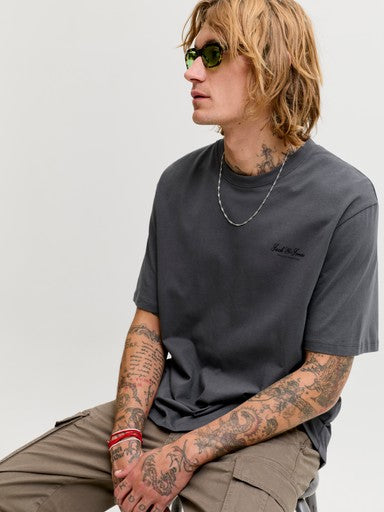 Jack & Jones Archive Graphic Tee in Asphalt Grey