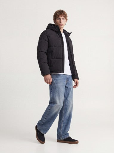 Jack & Jones Galaxy Puffer Jacket in Black