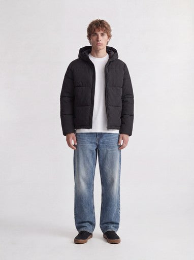Jack & Jones Galaxy Puffer Jacket in Black