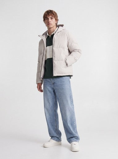 Jack & Jones Galaxy Puffer Jacket in Moonbeam