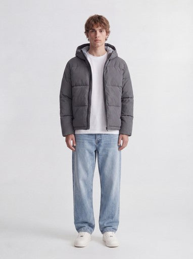 Jack & Jones Galaxy Puffer Jacket in Asphalt Grey