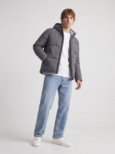 Jack & Jones Galaxy Puffer Jacket in Asphalt Grey