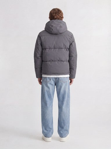 Jack & Jones Galaxy Puffer Jacket in Asphalt Grey