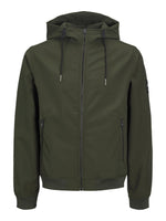 Load image into Gallery viewer, Jack &amp; Jones Soft Shell Hooded Jacket Khaki - Raw Menswear

