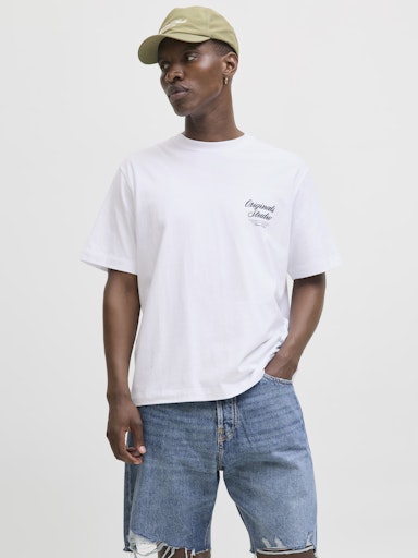 Jack & Jones Norrebro Type Tee in White
