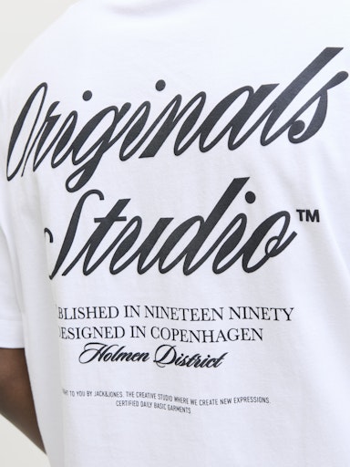 Jack & Jones Norrebro Type Tee in White