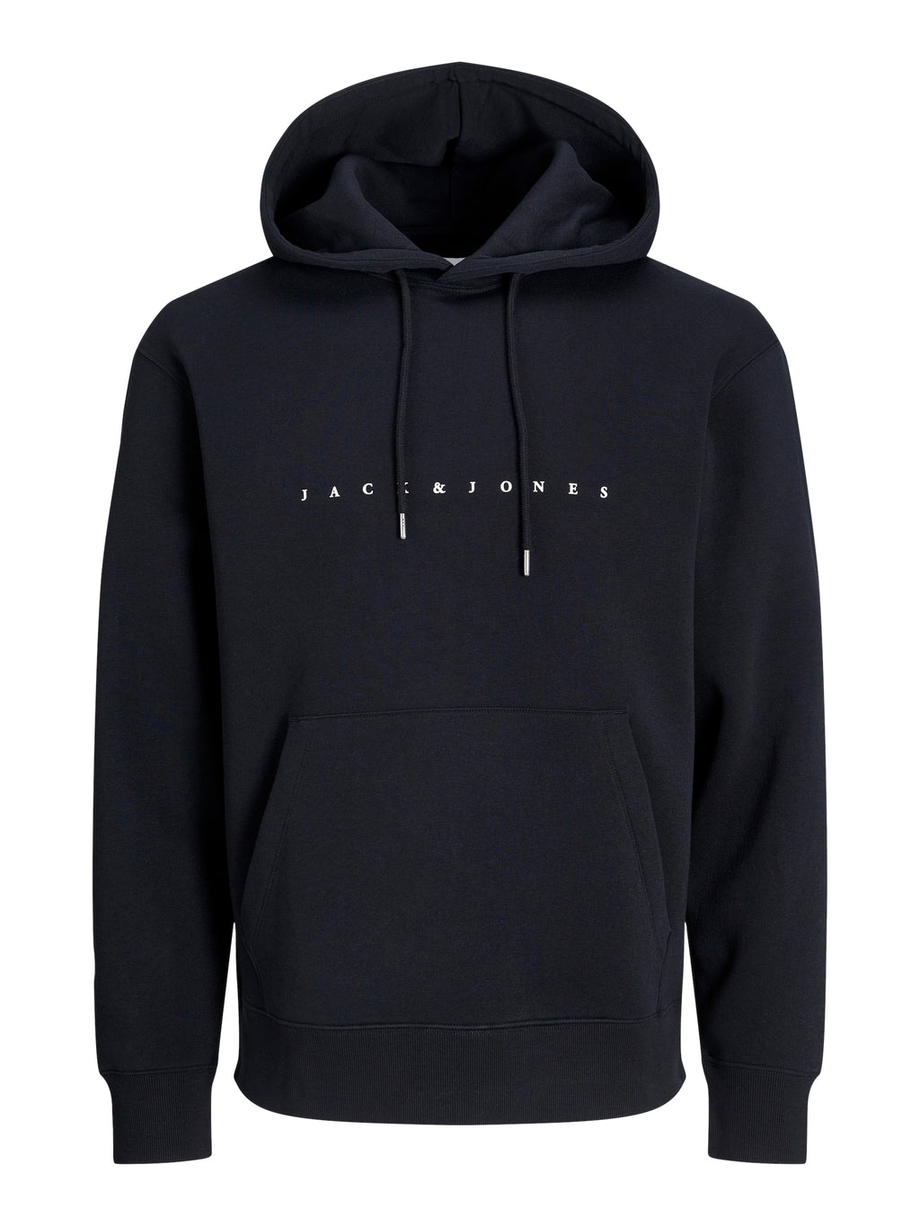 Jack & Jones Star Sweat Hoodie Black - Raw Menswear