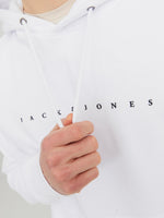 Load image into Gallery viewer, Jack &amp; Jones Star Sweat Hoodie White - Raw Menswear
