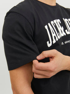 Jack & Jones Josh Crew Neck Tee Black - Raw Menswear