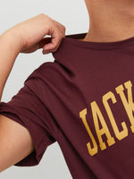 Load image into Gallery viewer, Jack &amp; Jones Josh Crew Neck Tee Port - Raw Menswear
