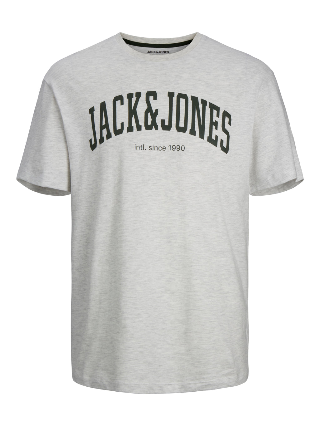 Jack & Jones Josh Crew Neck Tee White Melange - Raw Menswear