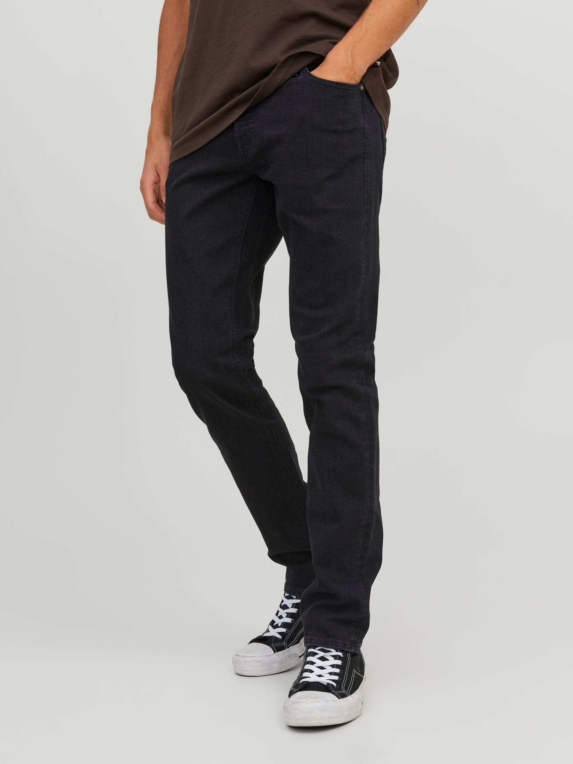 Jack & Jones Glenn Original Slim Fit Jeans 356 Black Denim - Raw Menswear