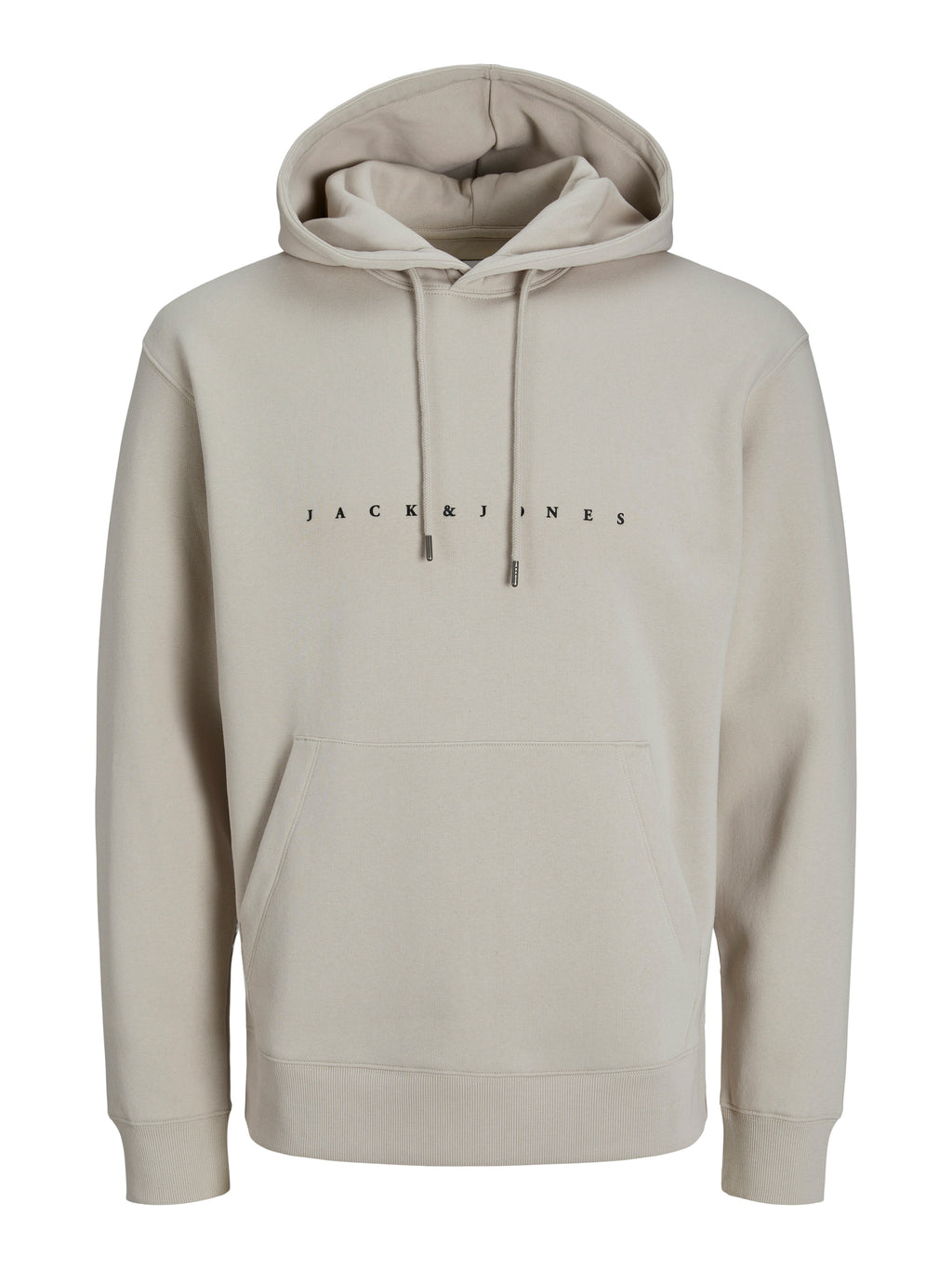 Jack & Jones Star Sweat Hoodie Moonbeam Ecru - Raw Menswear