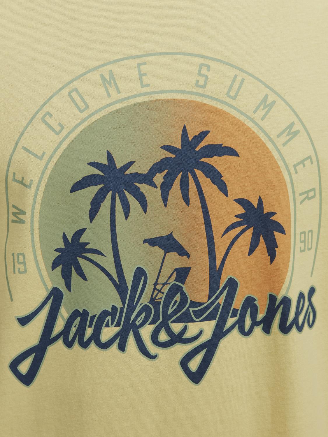 Jack & Jones Summer Vibe Tee Yellow - Raw Menswear