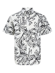 Jack & Jones Lafayette Hawaiian AOP Floral Shirt White - Raw Menswear