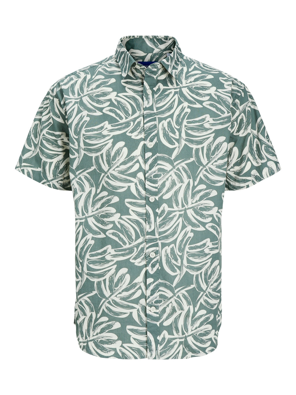 Jack & Jones Lafayette Hawaiian AOP Floral Shirt Green - Raw Menswear
