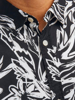 Load image into Gallery viewer, Jack &amp; Jones Lafayette Hawaiian AOP Floral Shirt Black - Raw Menswear
