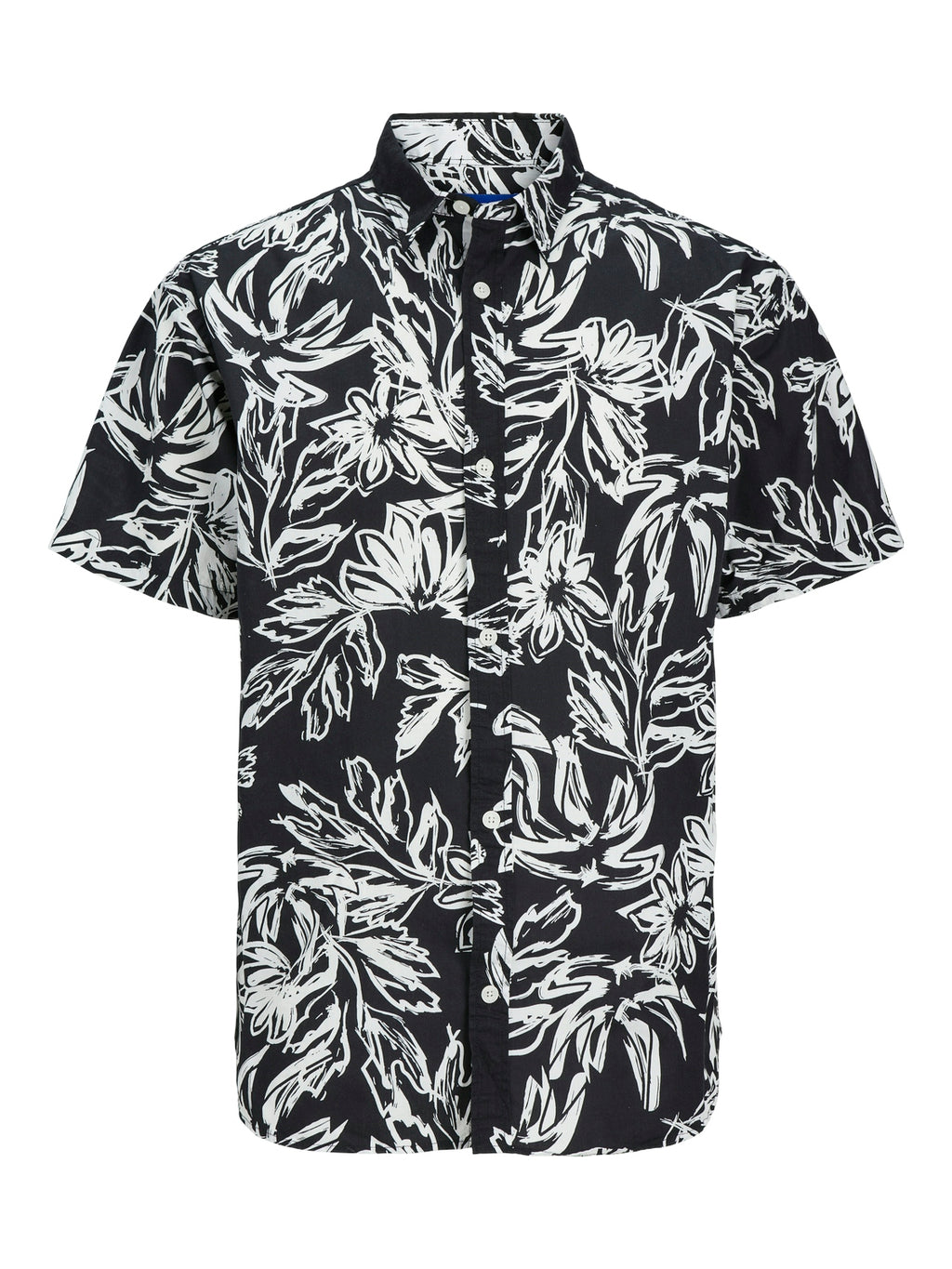 Jack & Jones Lafayette Hawaiian AOP Floral Shirt Black - Raw Menswear