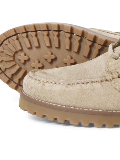 Jack & Jones Brooklyn Suede Boat Shoes in Taupe