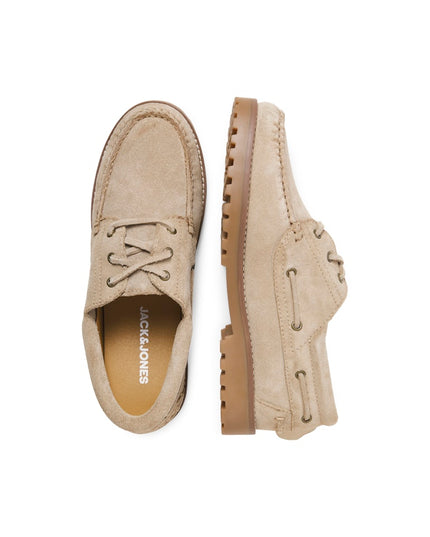 Jack & Jones Brooklyn Suede Boat Shoes Beige