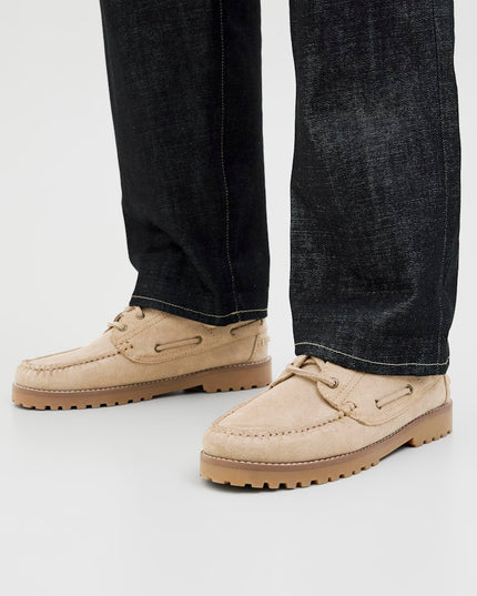 Jack & Jones Brooklyn Suede Boat Shoes Beige