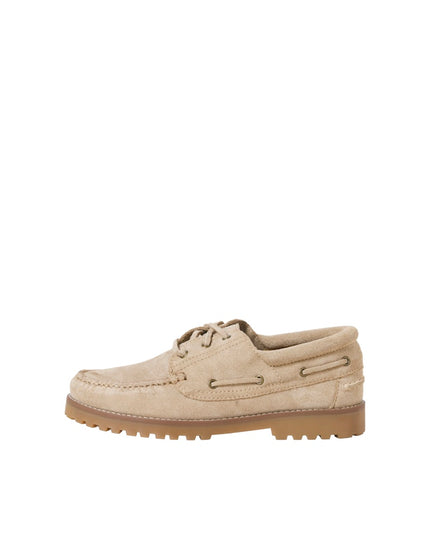 Jack & Jones Brooklyn Suede Boat Shoes Beige