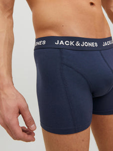 Jack & Jones Anthony Boxer Shorts 3-Pack Navy - Raw Menswear