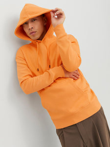 Jack & Jones Star Basic Sweat Hoodie Pumpkin Orange - Raw Menswear
