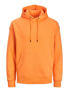 Jack & Jones Star Basic Sweat Hoodie Pumpkin Orange - Raw Menswear