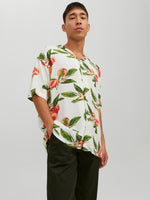 Charger l&#39;image dans la galerie, Jack &amp; Jones Flores Resort Peaches Print Shirt White - Raw Menswear
