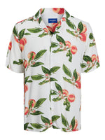 Charger l&#39;image dans la galerie, Jack &amp; Jones Flores Resort Peaches Print Shirt White - Raw Menswear
