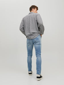 Jack & Jones Glenn Blair GE 202 Slim Fit Ripped Denim Jeans Blue - Raw Menswear