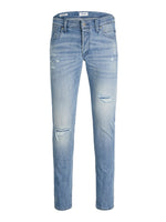 Load image into Gallery viewer, Jack &amp; Jones Glenn Blair GE 202 Slim Fit Ripped Denim Jeans Blue - Raw Menswear
