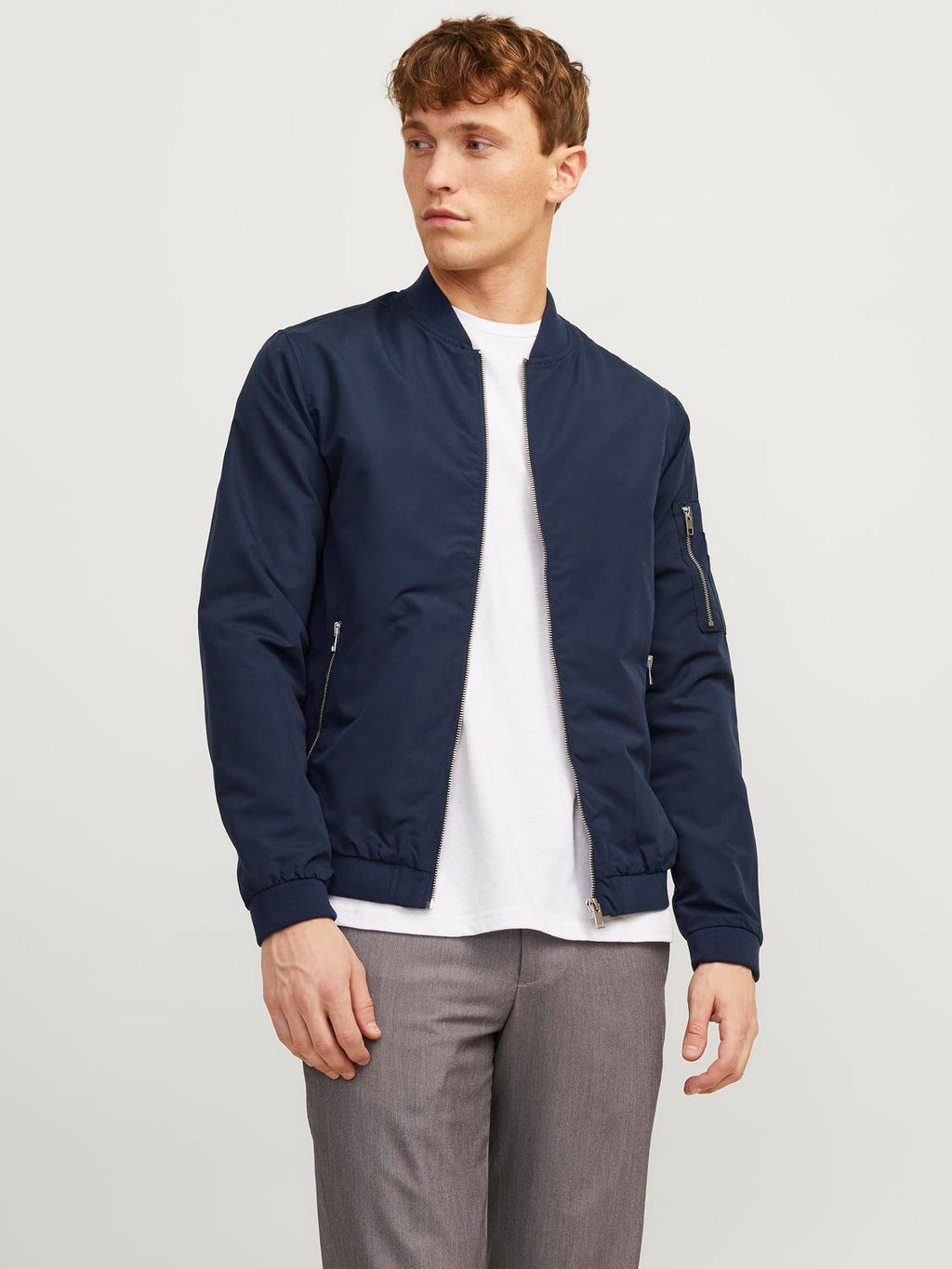 Jack & Jones Rush Bomber Jacket Navy - Raw Menswear