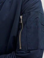 Lade das Bild in den Galerie-Viewer, Jack &amp; Jones Rush Bomber Jacket Navy - Raw Menswear
