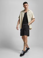 Load image into Gallery viewer, Jack &amp; Jones Joe Shorts Black - Raw Menswear
