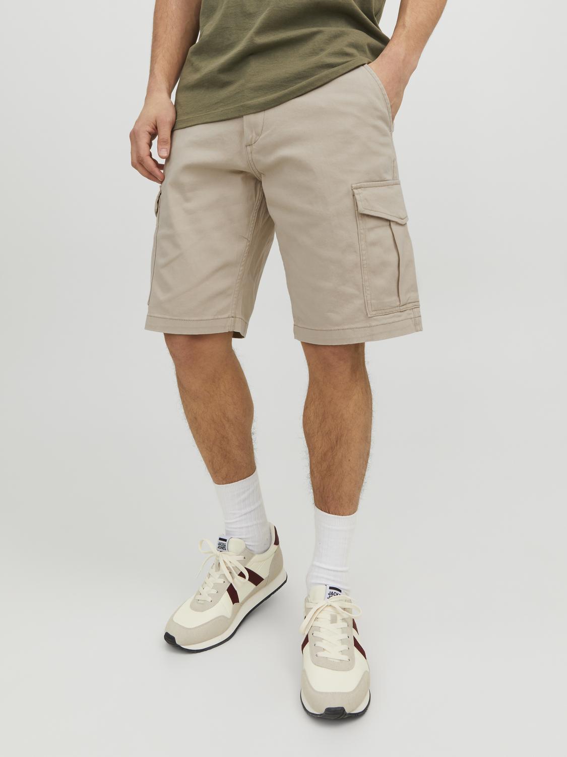 Jack and Jones cargo short in light grey Jack and Jones cargo short in light grey